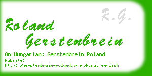 roland gerstenbrein business card